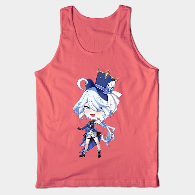 Furina De Fontaine Focalors Hydro Archon Genshin Impact Chibi Tank Top by Anime Access